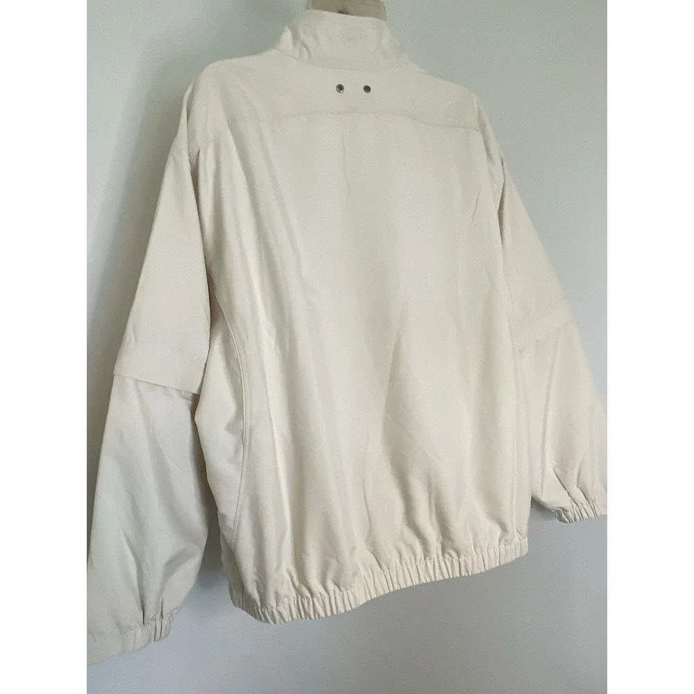 Cutter & Buck CB Windtek Half Zip Ivory Golf Jacket Men's 2XB/2TG Zipped Pockets